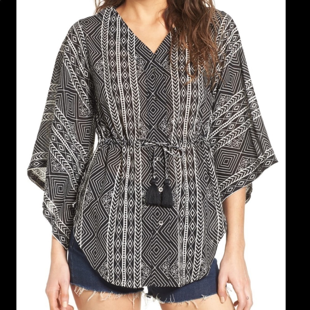 Rip curl black sands kimono top